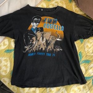 Vintage Elvis Costello t shirt. Dated Feb 16,1979 at the Palomino